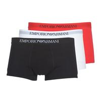 安普里奥·阿玛尼（Emporio Armani） 轻奢男士平角内裤3件套装  红白黑 L