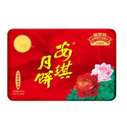 安琪 六福齐来月饼礼盒600g 传统五仁莲蓉蛋黄中秋 安琪六福齐来月饼礼盒600g