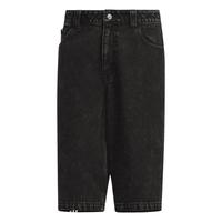adidas宽松舒适牛仔运动短裤男女夏阿迪达斯三叶草JX5005   中牛仔黑   XS 28