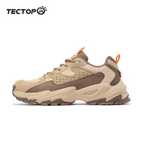 探拓（TECTOP）山系休闲鞋男鞋复古厚底老爹鞋2024秋冬户外防滑耐磨徒步运动鞋子 沙色/探拓棕 40