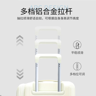 CROWN皇冠前开盖铝框拉链箱行李箱女拉杆箱5318 冰蓝色 20寸【登机箱 适合1-3天短途出差】