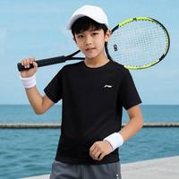李宁 LI-NING 儿童短袖T恤凉爽透气青少年圆领套头上衣