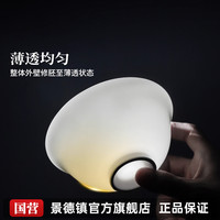 景德镇陶瓷饭碗餐具釉下高温手工纯白中式盘子面碗高端礼盒装 【手工高端系列】影青8英寸深盘6个礼盒装