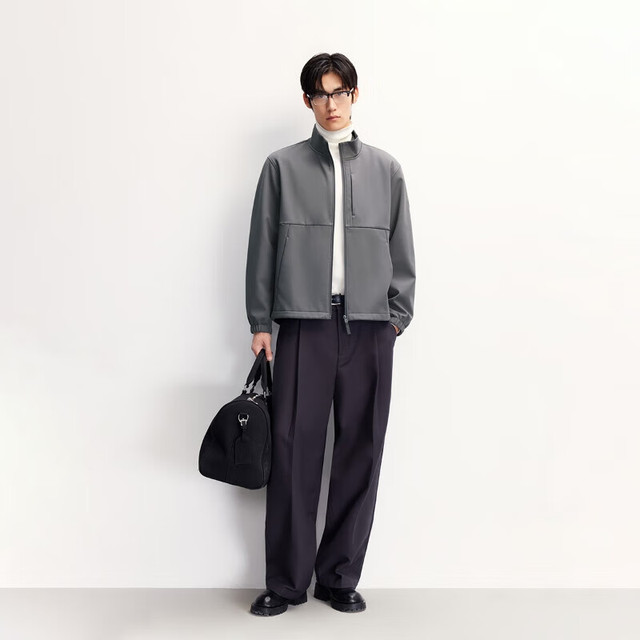 今日必买：杰克琼斯 春季软壳户外加绒夹克 E00烟熏珍珠