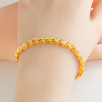 值选：刘大文 黄金手链 凤尾链 按克重 重6.98-7.2g(含工费25)