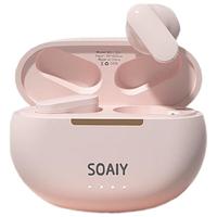  SOAIY/索爱 通话降噪 蓝牙耳机  有线充电 Type-C 粉
