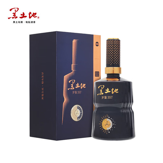 黑土地 BLACK SOIL 岁鉴357 52%vol 浓香型白酒 500ml*4瓶