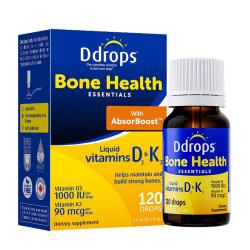 Ddrops 科学配比 维生素D3+K2滴剂  无色无味 1000+k2 瓶装