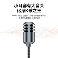 全民K歌 K pods SE 耳返 有线K歌耳机 声卡麦克风 Type-C 黑色