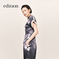 edition× SAMUEL GUI YANG联名系列新中式桑蚕丝印花短袖上衣 艺术花卉色 S