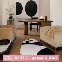 若奈 Rinoart 纽约Resting Panda熊猫可爱治愈可机洗水洗地毯客厅卧室床边毯  90CM×150CM