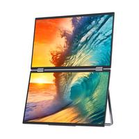 雕塑家15.6英寸4K超清双屏便携式显示器可折叠 100%sRGB AI滤蓝光办公炒股票 电脑笔记本扩展副屏MU156LA