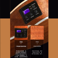 名森 尤克里里女生23寸儿童初学者入门26寸电箱款专业演奏级小吉他