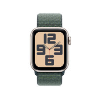 苹果 Apple Watch SE 2024款 智能手表 40mm GPS版 星光色铝金属表壳 湖绿色回环式运动表带