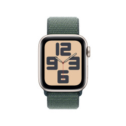 苹果 Apple Watch SE 2024款 智能手表 40mm GPS版 星光色铝金属表壳 湖绿色回环式运动表带