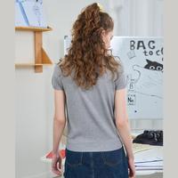 a02 复古修身显瘦美式复古针织短袖2025秋季百搭气质女式针织衫
