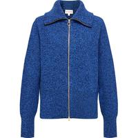 EP雅莹[阿拉善羊绒]2025秋装 绵羊毛混纺半高领针织外套9147A 蓝色 S