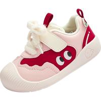 巴拉巴拉童鞋儿童学步鞋婴儿鞋子男女童宝宝鞋2025秋冬运动鞋防滑 红色调00366 19 (脚长11.8-12.2/内长13.2)