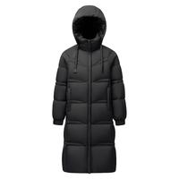 雪中飞连帽羽绒服女装冬季时尚潮流休闲鸭绒保暖御寒防风长款羽绒外套