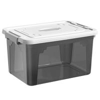 箱居透明收纳箱整理箱塑料箱子有盖手提储物箱大小号衣物收纳盒整理盒 超大号 cm