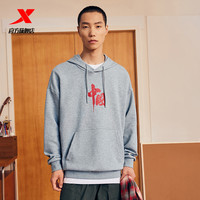 XTEP特步运动卫衣男女2025秋冬休闲宽松国潮连帽衫中国长袖上衣 正黑色-978129560333 XL