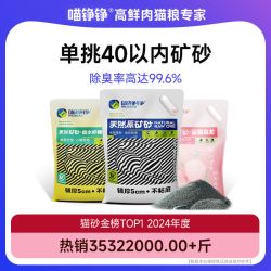 喵铮铮 天然原矿矿物猫砂超强除臭结团宠物猫咪近无尘家用约10斤矿砂 活性炭除臭 5kg*1包