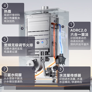 美的 JSQ30-M9R Ultra 三驱水伺服恒温 16L 天然气 燃气热水器