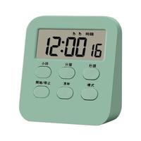 四万公里计时器静音时间管理器厨房烘焙定时器学习考试做题提醒器多功能智能小闹钟 【绿色】计时器-送电池