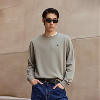 杰克·琼斯（JACK&JONES）25年男装秋季卫衣男圆领胶印长袖上衣潮流纯棉套头卫衣225333061 C02伦敦雾 M （175）