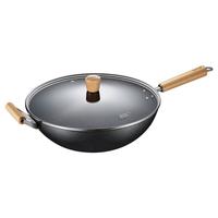 苏泊尔有钛铁不粘 无涂层炒锅36cm锤纹铁锅燃气电磁炉炒菜锅EC36AYT02 【轻量化】不粘不锈 免开锅 36cm