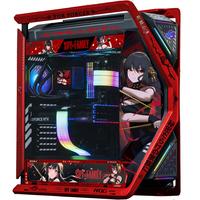 华硕(ASUS)ROG GR701 创世神机箱 吹雪机箱 EVA明日香联名台式机箱ARGB灯板全塔机箱翻毛皮白色机箱 约儿主题(黑红创世神+灯板)