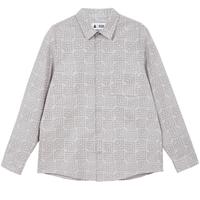 JACK&JONES 春秋衬衫男士商务休闲衣身个性满印长袖衬衫男装上衣