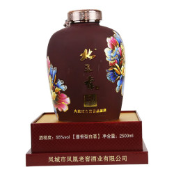 凤凰老窖 凤城特产凤凰老窖55度2500ml/坛酱香型高度白酒收藏送礼辽宁白酒固态发酵纯粮酿造 紫色