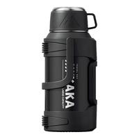 皇家洛克保温壶不锈钢暖水壶热水瓶户外旅行壶便携车载运动保温杯子 【背带+长茶隔】