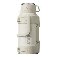 ROYALLOCKE 保温壶大容量不锈钢暖水壶热水瓶户外旅行壶便携车载运动保温杯子 白色1200ml