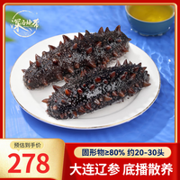 移动端、京东百亿补贴：深海地带 大连底播鲜食辽刺参 冷冻海参 1000g(20-30头)
