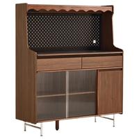 林氏家居复古餐边柜靠墙一体客厅置物柜胡桃木色储物柜子林氏木业UM1T-A 【1.5*1.44m】胡桃色餐边柜1T