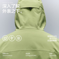 蕉内氧气303Proof男士三防单壳冲锋衣户外徒步通勤外套保暖防风衣 黑色 M