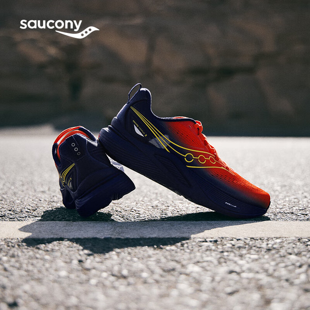 Saucony索康尼TEMPUS坦途3稳定支撑型舒适慢跑鞋训练轻量运动鞋红兰38
