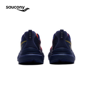 Saucony索康尼TEMPUS坦途3稳定支撑型舒适慢跑鞋训练轻量运动鞋 红兰 44.5