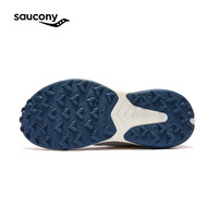 saucony 桃源3专业越野跑鞋女2025年春季防滑耐磨户外跑鞋运动鞋女 浅灰兰163 37.5