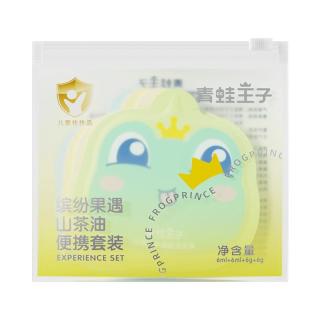 青蛙王子 山茶油洗沐护肤4件套 洗发6ml+沐浴乳6ml+沁水霜6g+山茶油霜6g
