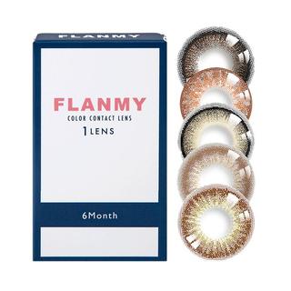 FLANMY美瞳半年抛彩色近视隐形眼镜小直径女1片*2盒自然舒适T-Garden 爵士黑松饼 425度