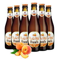 布什 Bush 水蜜桃精酿 水果啤酒 烈性啤酒 330ml*6瓶 比利时进口 新旧包装随机发货
