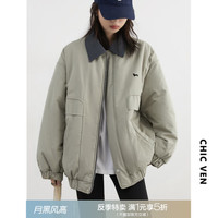 CHIC VEN 流光岁月 女士加厚夹克棉服工装棉袄 10127054133393