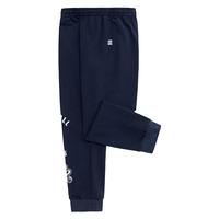 鸿星尔克儿童运动长裤春季简约纯色针织裤中大童保暖男童裤子 蓝黑色 130