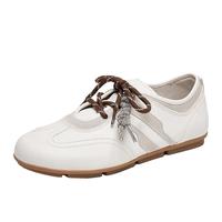 思加图杨幂同款2025秋季小琴键德训鞋阿甘鞋女鞋EG701CM5 百搭米白 37