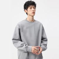 布衣传说 男款重磅圆领卫衣 黑色