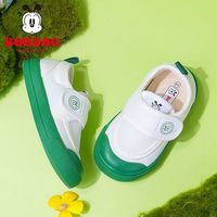 BoBDoG巴布豆童鞋季男童女宝宝小白鞋透气网面帆布鞋DE871019