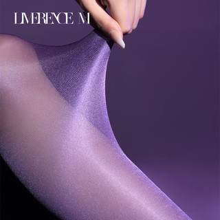 涞觅润丝 Limerence M【雷神】丝袜珠光无痕丝滑油亮连裤袜性感美腿女袜 幻紫 1双 L 无缝裆-L码(身高:170~185cm)